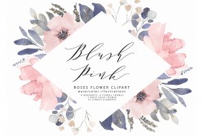 Blush Roses Clipart