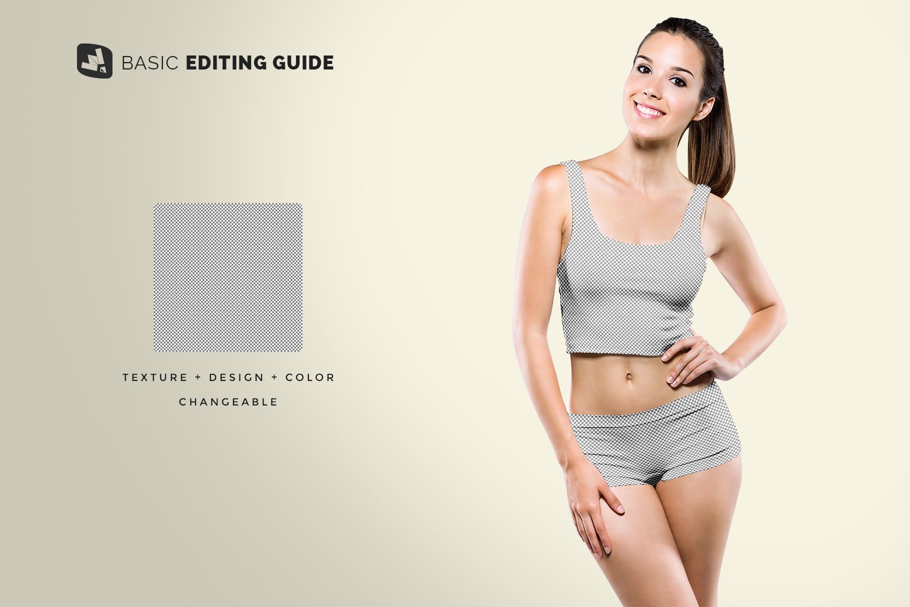 Female Short Workout Outfit Mockup