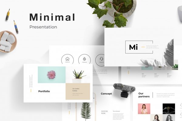 Minimal Powerpoint Template - Design Cuts