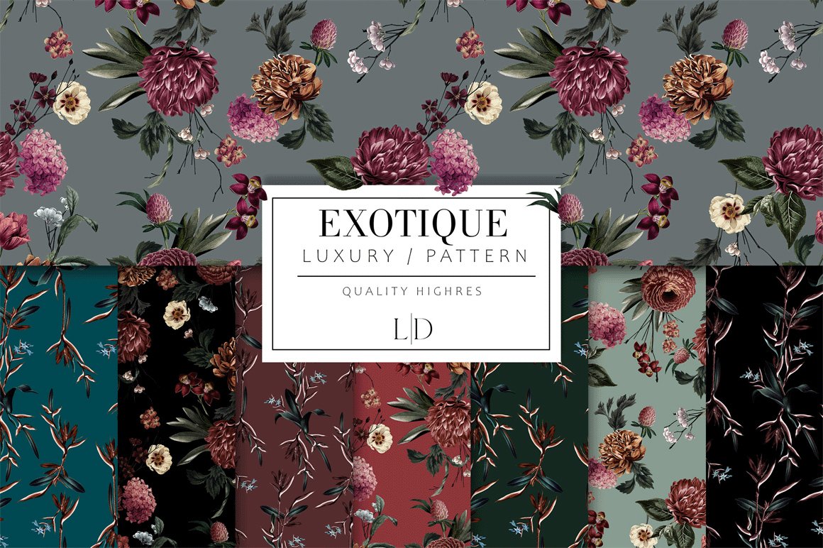 Fabric Pattern Seamless Floral Exotique