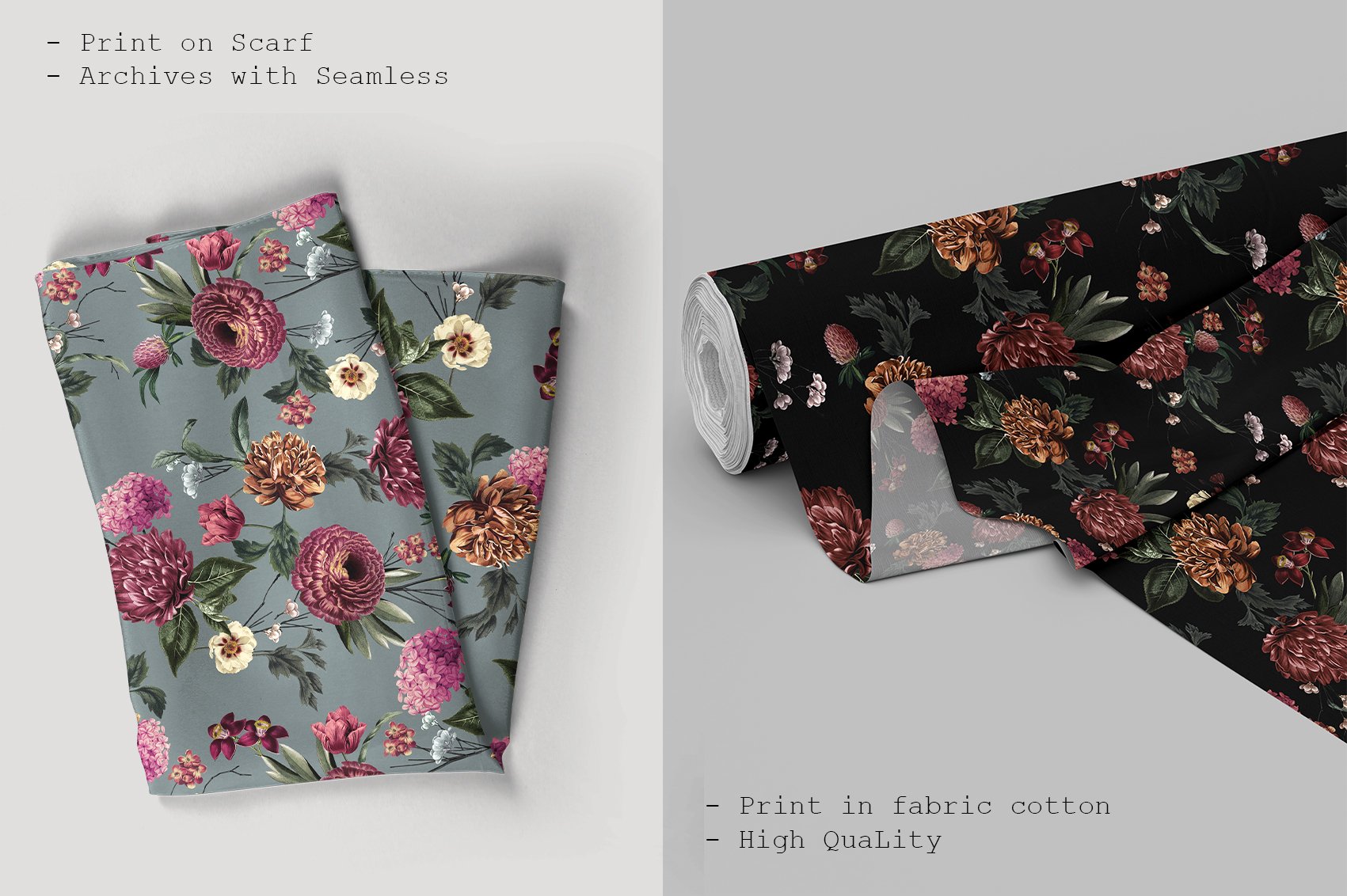 Fabric Pattern Seamless Floral Exotique