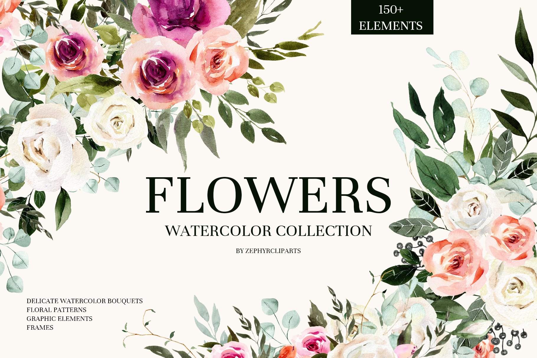 Water Coloring Book 1: Floral And Foliage - Design Cuts
