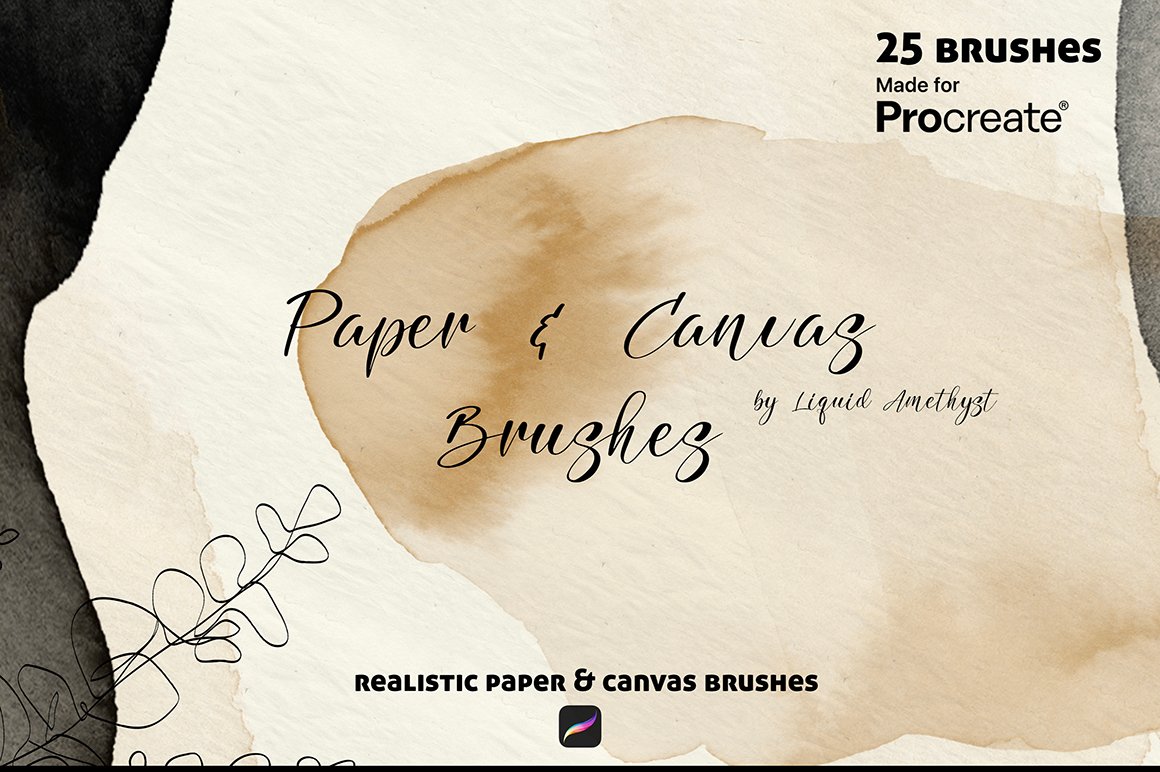 Paper and Canvas Procreate Brush Set