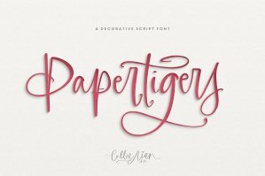 Paper Tigers Script + Floral Elements