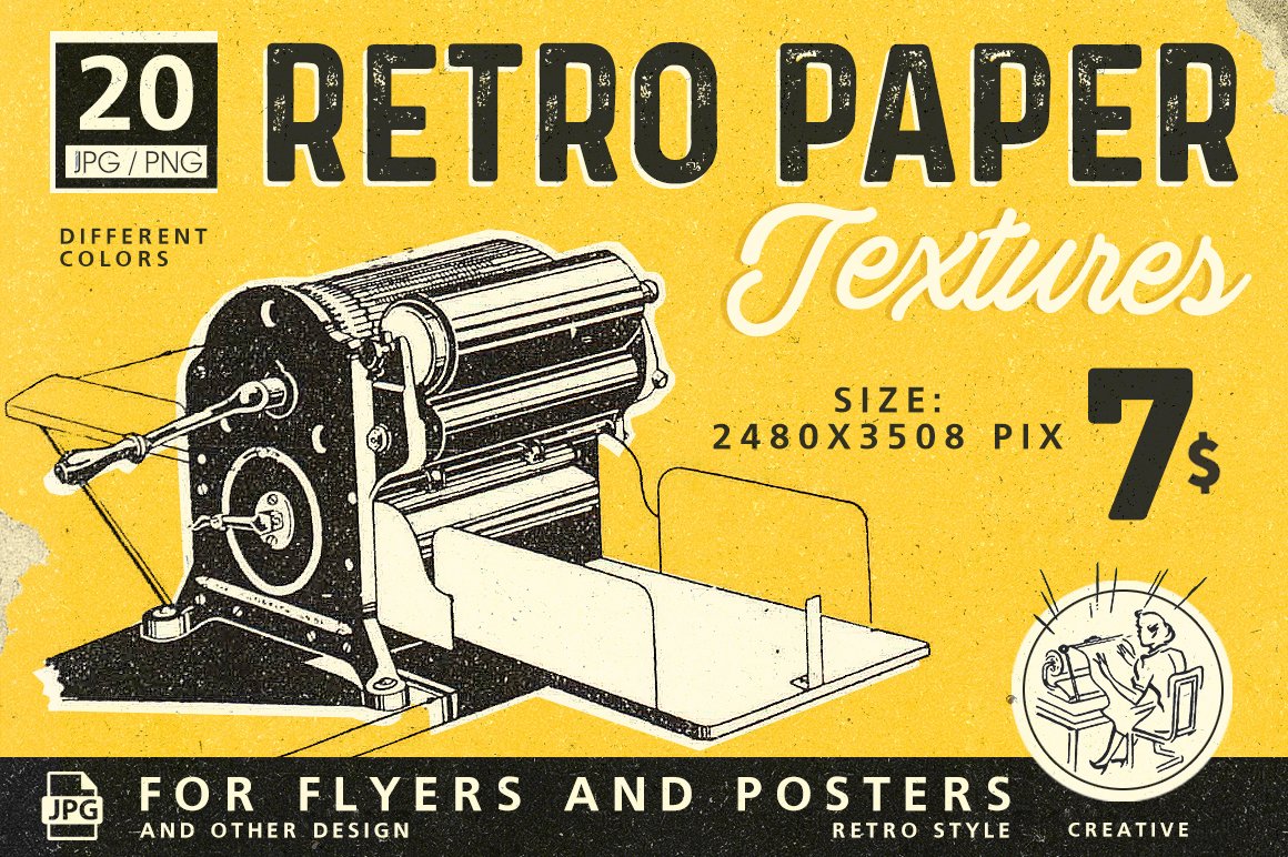 Retro Paper Textures Set