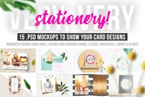 Very, Very Stationery - 15 Card Mockups