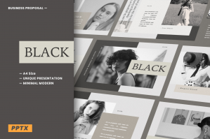 Black Business Proposal A4 Powerpoint