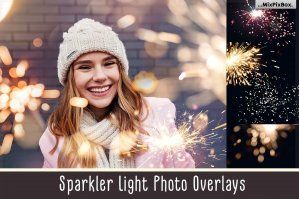 Sparkler Light Photo Overlays