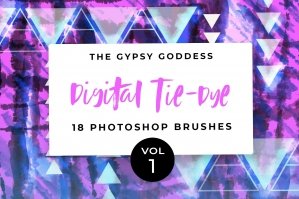 Digital Tie-Dye Photoshop Brush Stamps Vol. 1