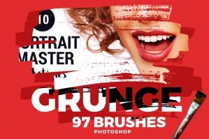 97 Grunge Photoshop Brushes