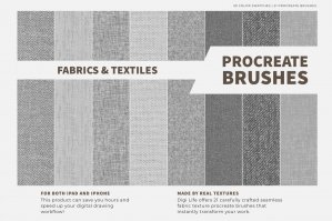 Fabrics & Textiles Procreate Brushes & Color Palette