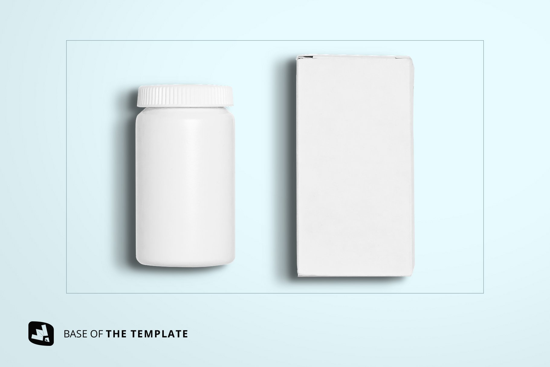 Top View Pill Bottle Packaging Mockup