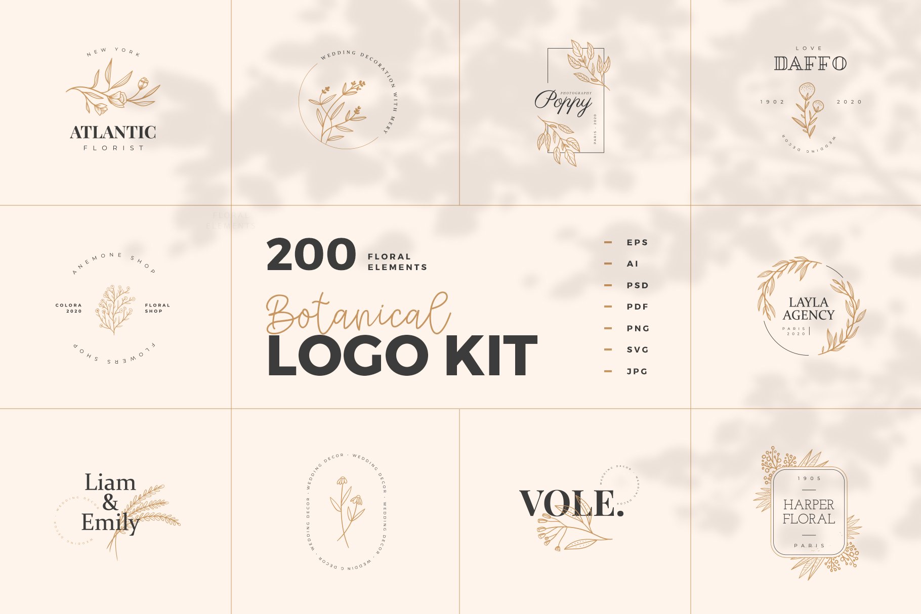 50 Botanical Floral Logos :: Behance