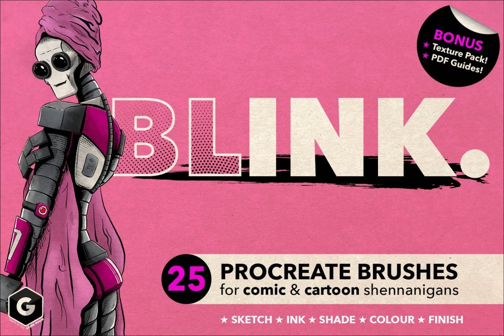Blink: Procreate Brush Set for Comic and Cartoon Styles