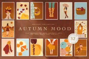 Abstract Autumn Mood Illustrations