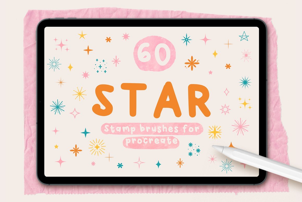 Star Stamp Brush Procreate Set Sparkling Graphic by masherdraws · Creative  Fabrica