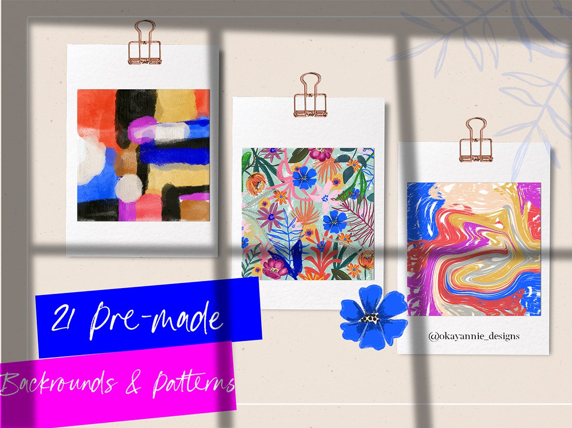 Amalfi: Abstract Floral & Shapes + Procreate