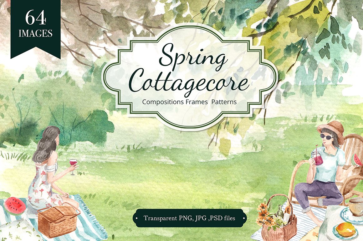 Cottagecore Springtime Watercolor