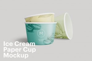 Ice Cream Paper Cup Mockup