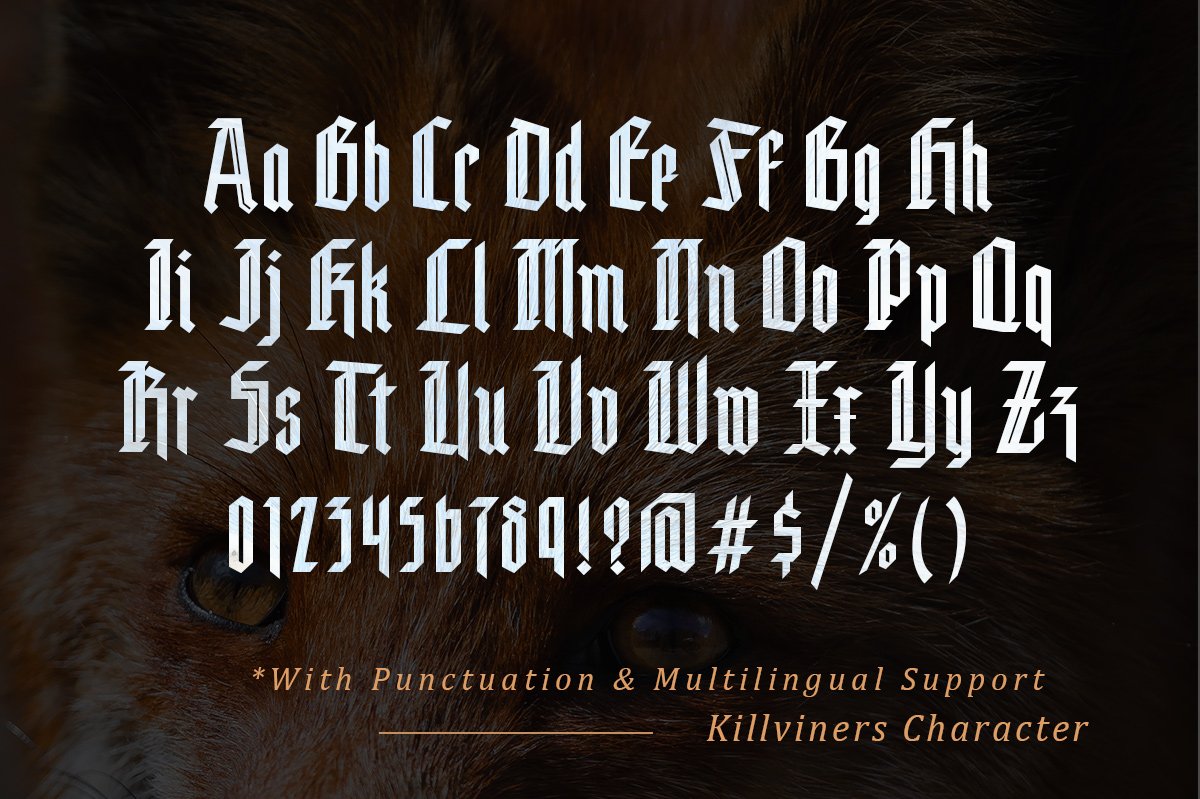 Killviners - Modern Blackletter Font