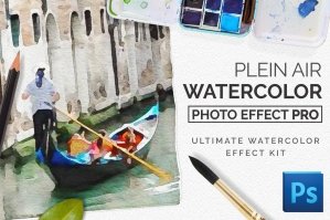 Plein Air Watercolor Photoshop Filter