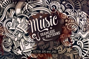Music Graphics Doodle Patterns