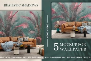 Wallpaper Mockup - Realistic Shadows No. 59