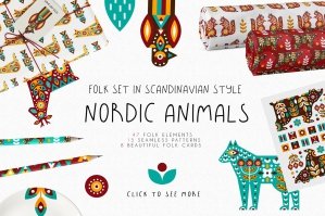 Nordic Animals - Folk Set 2