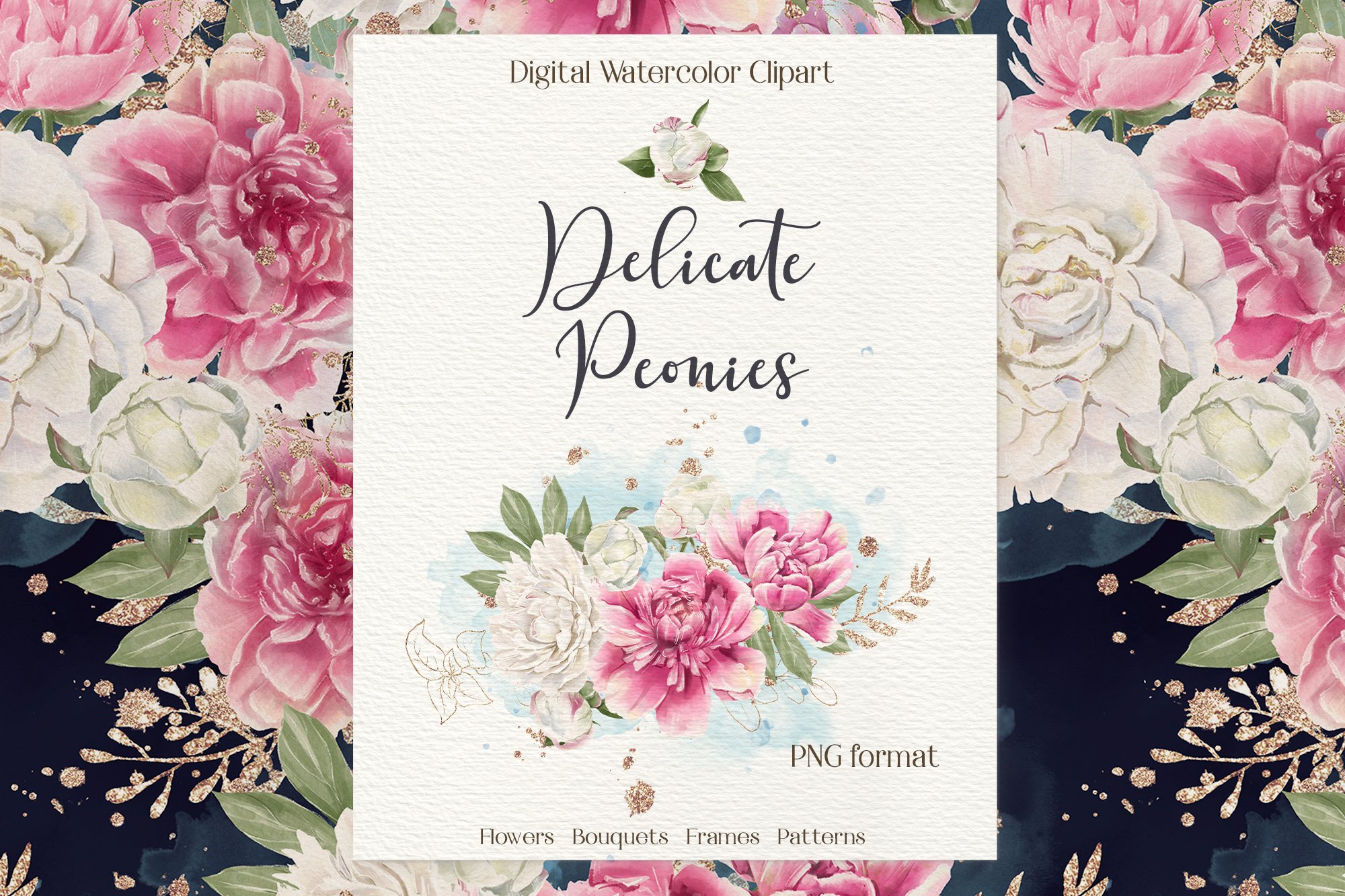Watercolor Bouquet Digital Flowers 13 Watercolor roses overlays Blooming flower Red Roses Clipart Floral Printable PNG files Pink Flowers