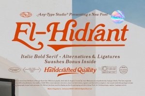 El-Hidrant Serif Font with Swashes