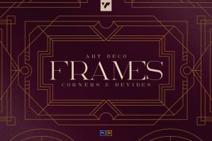 Art Deco Frames, Corners, Dividers