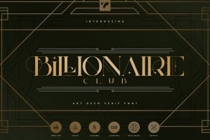 Billionaire Club - Art Deco Serif