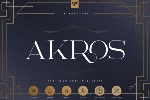 Akros - Art Deco Serif + Extras