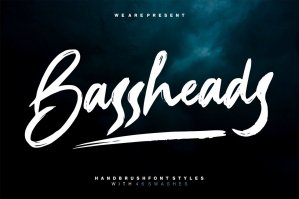 Bassheads – Handbrush Font