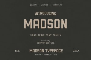 Madson - Masculine Modern Typeface
