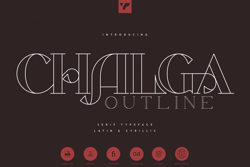 famous outline font