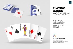 Playing Cards Mockups - V.4 - 14 Views