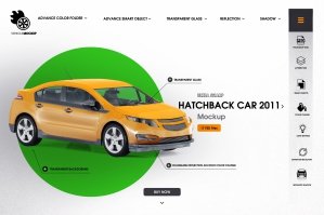 Hatchback Car 2011 Mockup