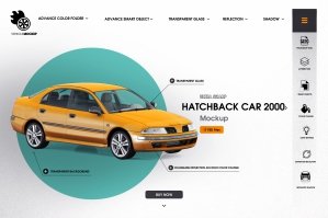 Hatchback Car 2000 Mockup