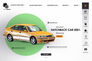 Hatchback Car 2001 Mockup Vol. 2