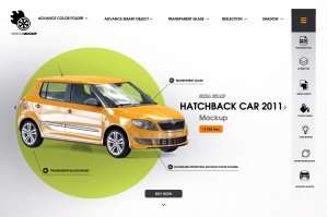 Hatchback Car 2011 Mockup Vol. 4