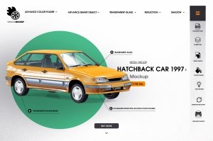 Hatchback Car 1997 Mockup Vol. 2