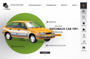 Hatchback Car 1997 Mockup Vol. 3