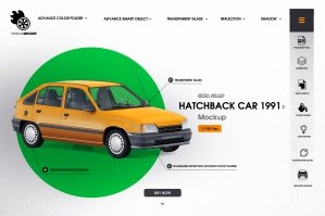 Hatchback Car 1991 Mockup Vol. 2