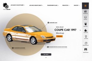 Coupe Car 1997 Mockup