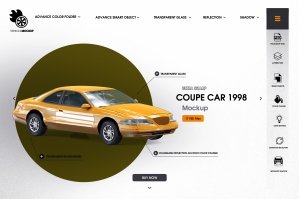 Coupe Car 1998 Mockup