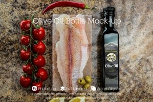 Olive Oil Bottle Mockup 4