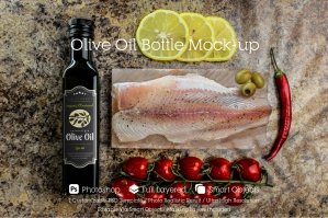 Olive Oil Bottle Mockup 6