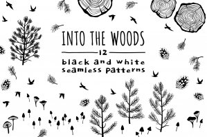 Into The Woods, 12 Seamless Patterns
