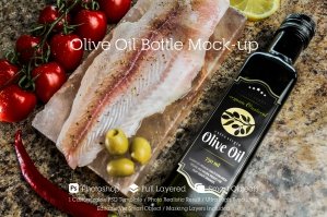 Olive Oil Bottle Mockup 10